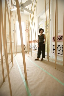 Former studio artist Deborah Goldman in one of the 12 upstairs studio spaces