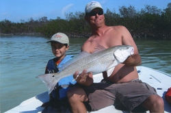 Robinson's two sons share his passion for fishing. Shown here are Skyler Robinson (left) and his big brother Cory Robinson during a productive day on the water. 