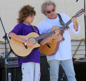 Feder and his son often gig together at Keys musical events.